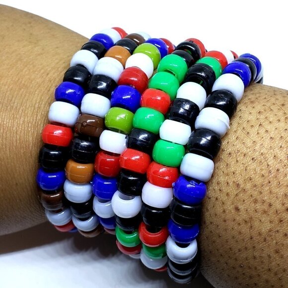 BUNDLE! Rave Kandi Single Beaded Bracelets in Neutral Colors for him, fo… - Picture 5 of 5